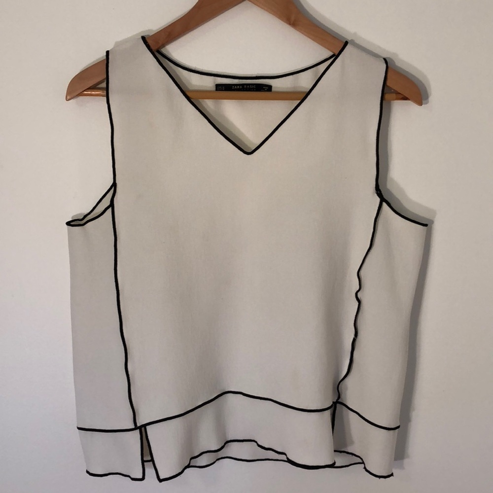 White Zara top